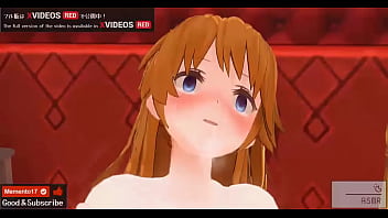 Uncensored Japanese anime featuring Asuka's intense anal scene