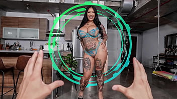 Connie Perignon, the tattooed Asian MILF with big curves and assets, ready to join the game