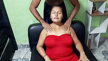 Amateur MILF gets turned on by massage from stepson